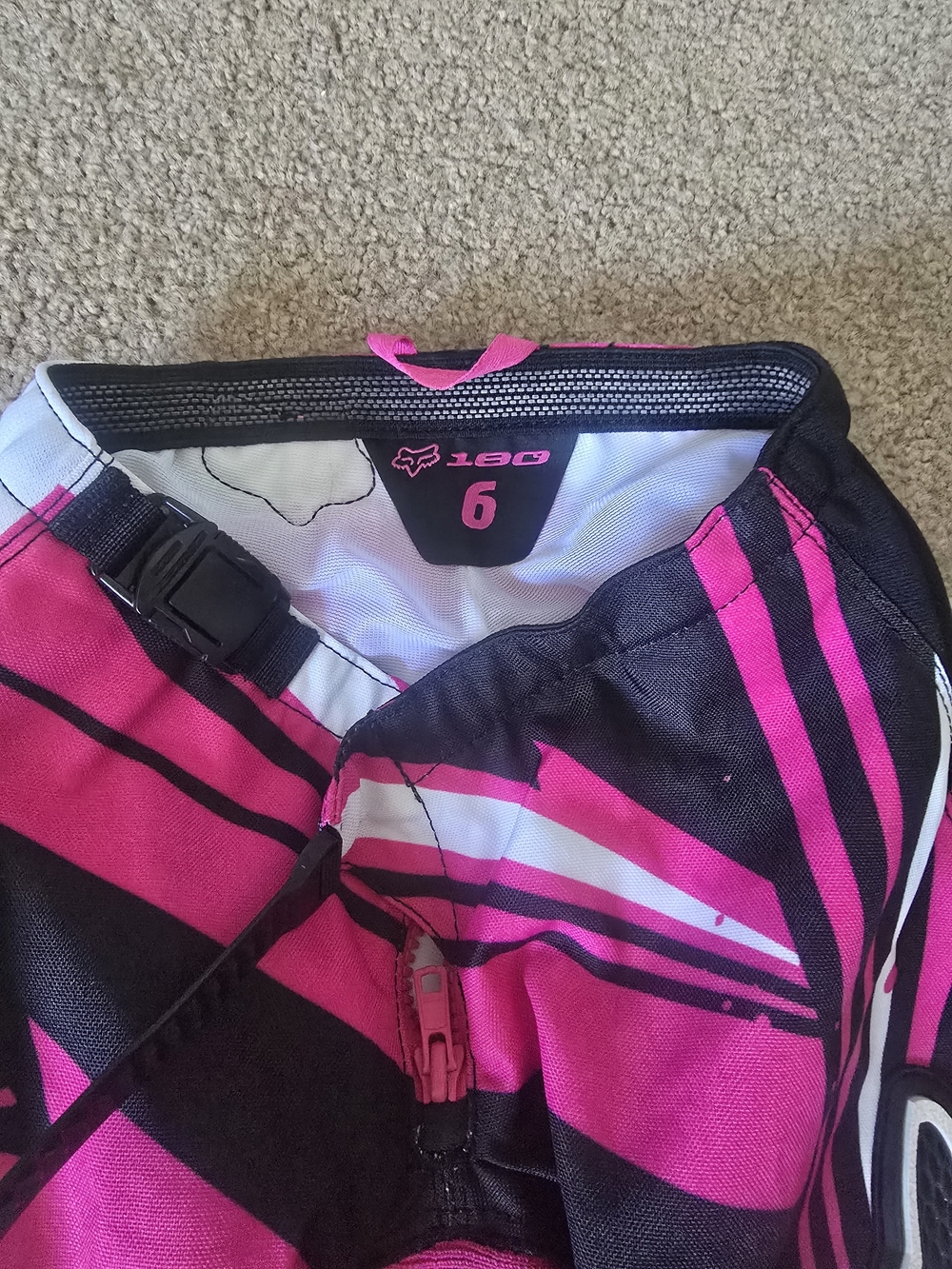 Fox Kids Pink Black White Racing Shorts